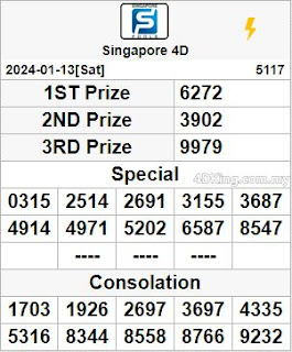 singapore 4d live result