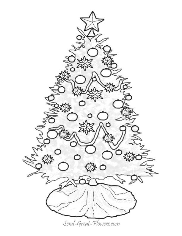 christmas tree coloring page