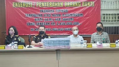 Kejari Kota Tangerang Eksekusi 2 Milyar Lebih Uang Pengganti Terpidana Tipikor Bank BJB