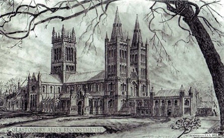 Somerset, Glastonbury Abbey Reconstruction