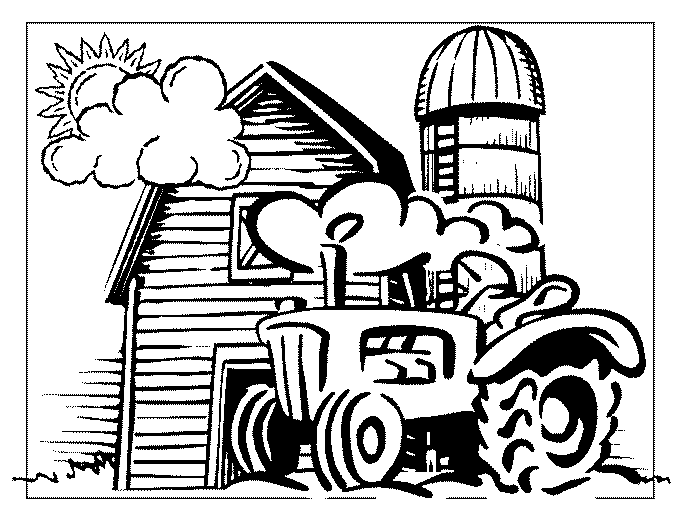 Tractor Farm Coloring