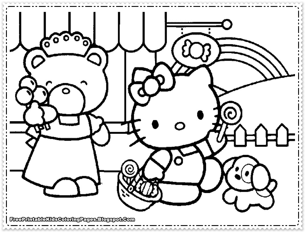 Hello Kitty Coloring Pages For Girls  Free Printable Kids 