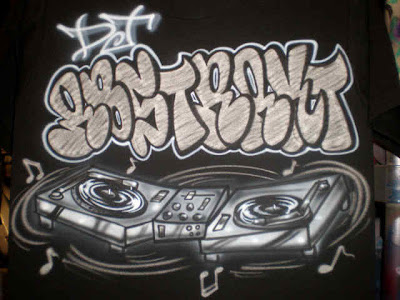 Graffiti on T-Shirts Alphabet "DJ Abstract"