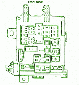 circuit diagram: Fuse Box Toyota 2000 Corolla CE Instrument Panel Diagram