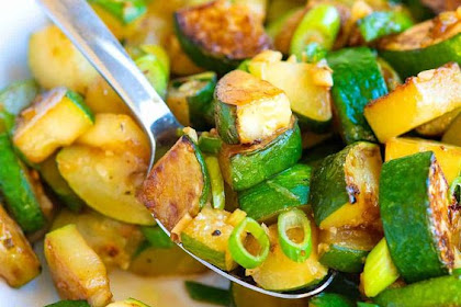   Garlic Butter Sauteed Zucchini