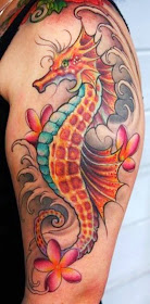 Cool Sea Horse Tattoos Design