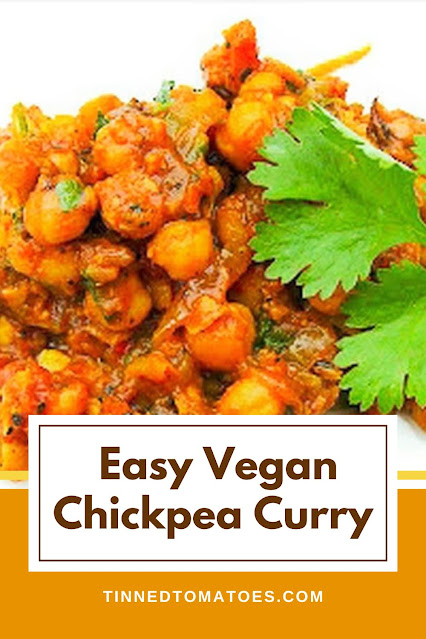 easy chickpea curry recipe pin.