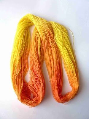 Hand dyed yarn