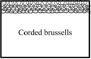 Corded brussels stitch