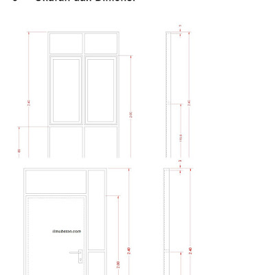 Ukuran dan dimensi panel pintu risha