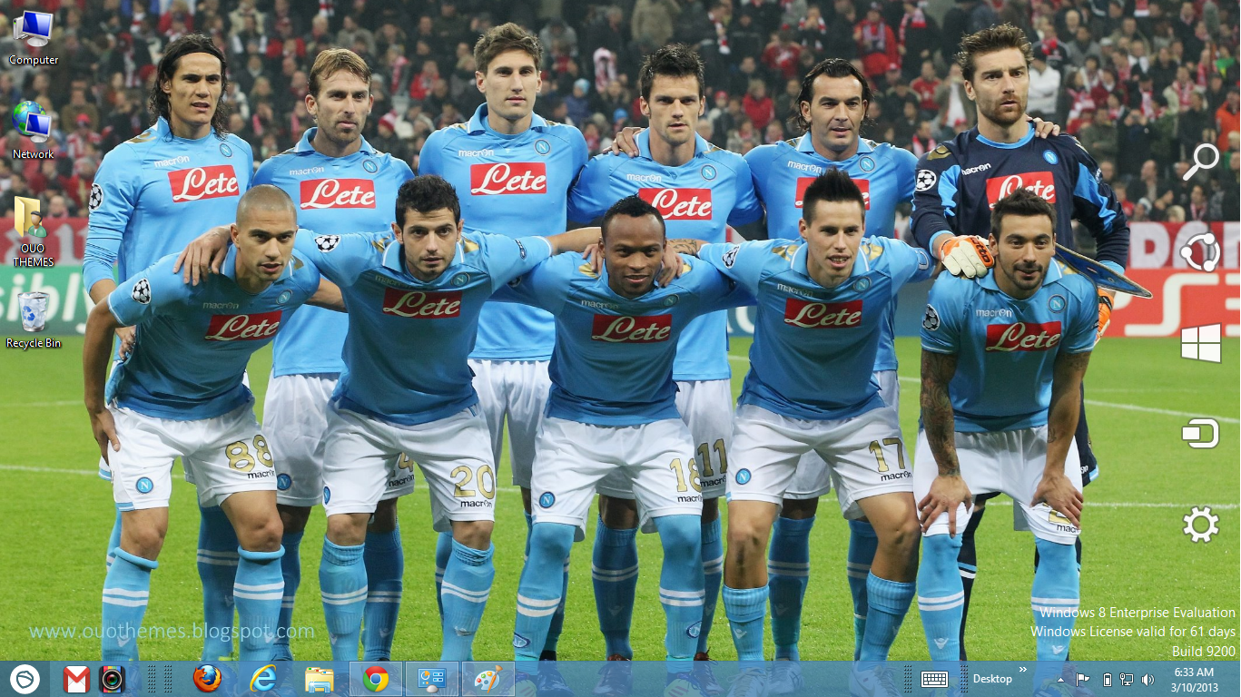 Napoli Fc 2013 Theme For Windows 7 And 8  Ouo Themes