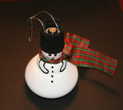 Snowman Lightbulb Ornaments 1