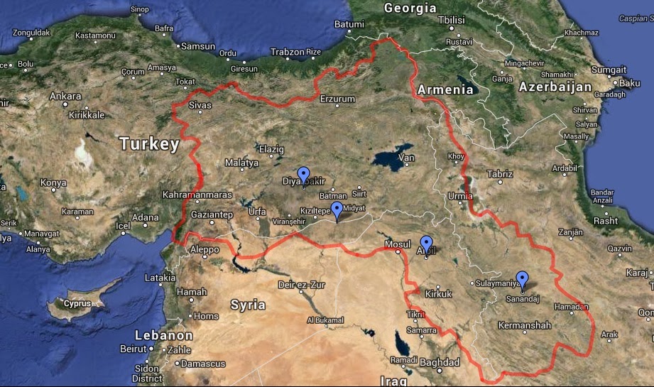  Kurdistan Map