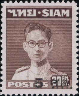 King Bhumibol Rama IX overprint