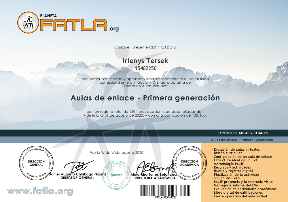 ADE - Aulas de enlace modelo PACIE