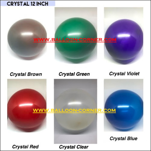 Balon Latex Crystal 12 Inch Kualitas SUPER GRADE A