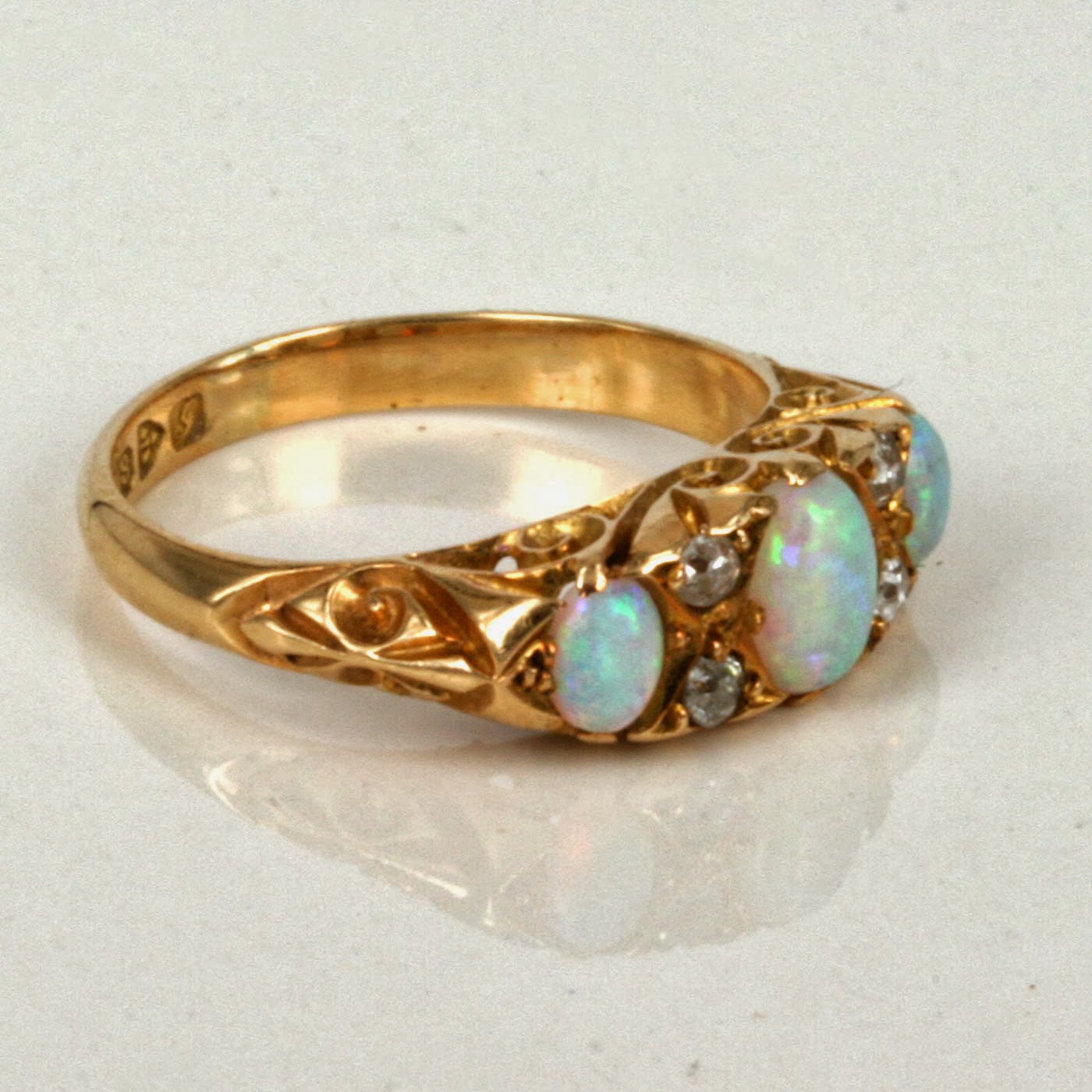 Opal engagement ring is a veryperfect jewelry for an engagement ...