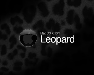 Mac OS X Leopard Black wallpaper