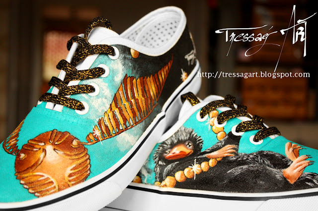 custom shoes harry potter niffleur et vif d'or