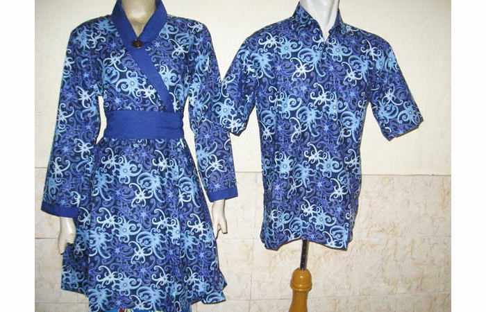 BAJU BATIK SARIMBIT CUMI BIRU - Toko Batik Jogja