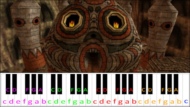 Stone Tower Temple (Zelda Majora's Mask) Hard Version Piano / Keyboard Easy Letter Notes for Beginners