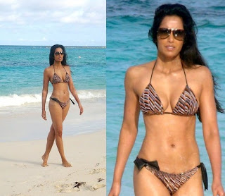 Padma Lakshmi Body Painting Swimsuits