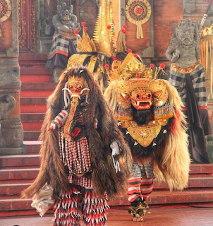 Tari barong, tradisional Bali dance, Bali tourism