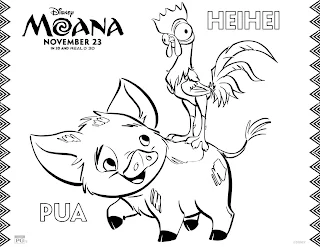 Moana: Páginas para Colorear para Imprimir Gratis.