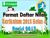 Download Format Daftar Nilai Kurikulum 2013 Kelas 4 Revisi 2017