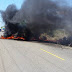 Los Cocos incendia neumáticos contra constantes apagones de EDESUR.