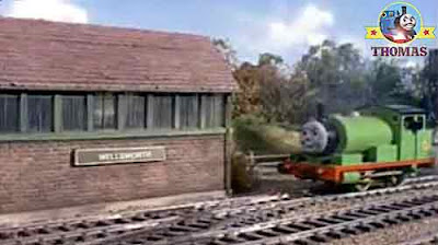 Percy the tank engine was waiting on the Gordon passenger express line for railtrack the signal man