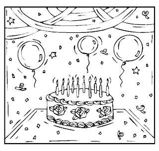 birthday coloring pages, kids coloring pages