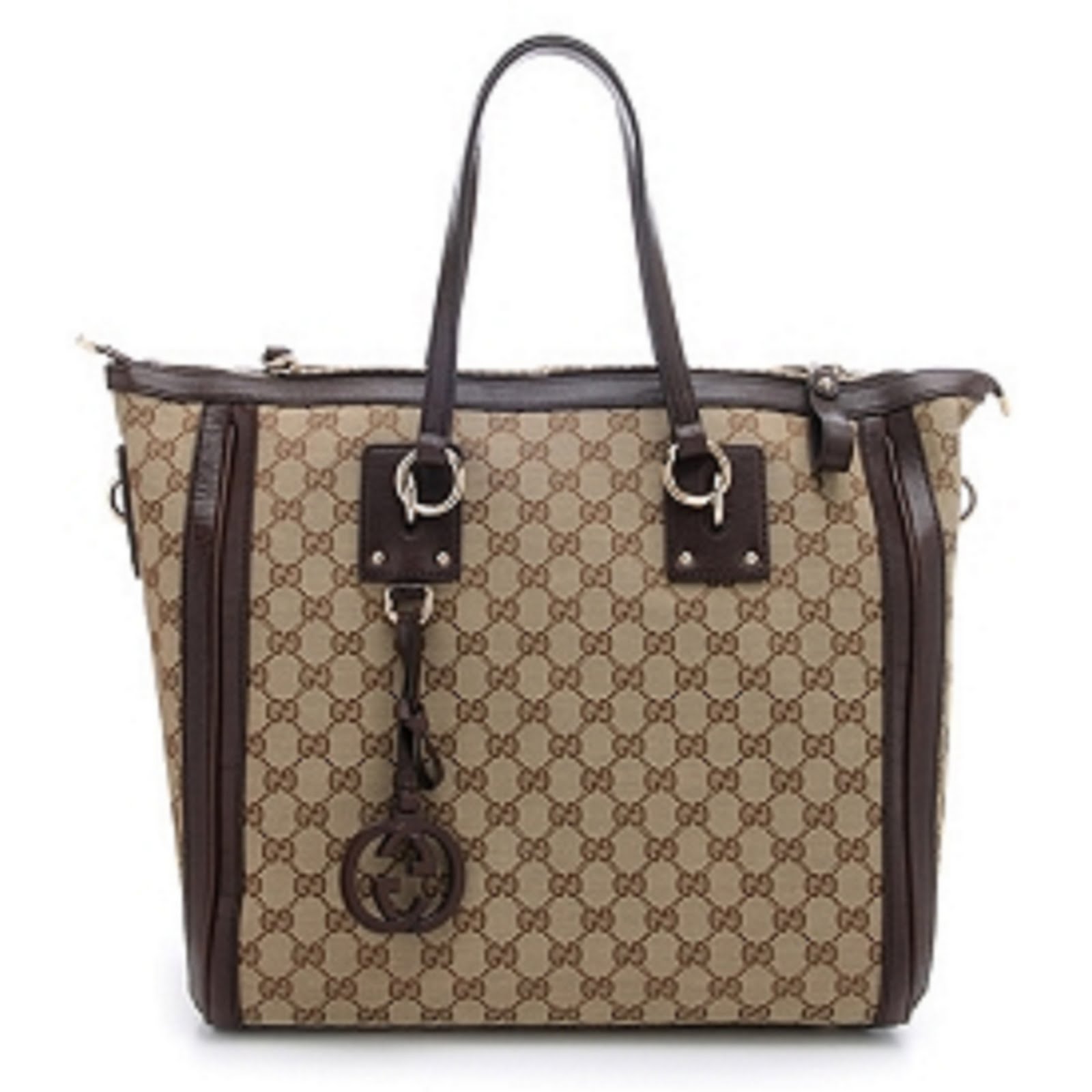 Gucci Charm Large Top Handle Bag Beige