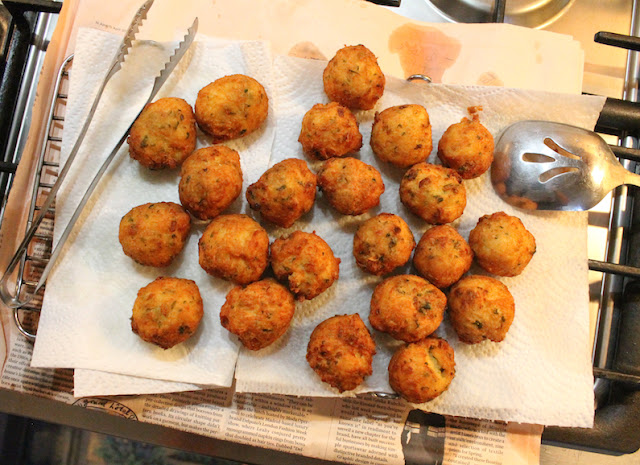 Food Lust People Love: Bolinhos de bacalhau are crispy deep-fried cod fritters made with mashed potato. They are crunchy on the outside and tender on the inside, the perfect appetizer or main dish.