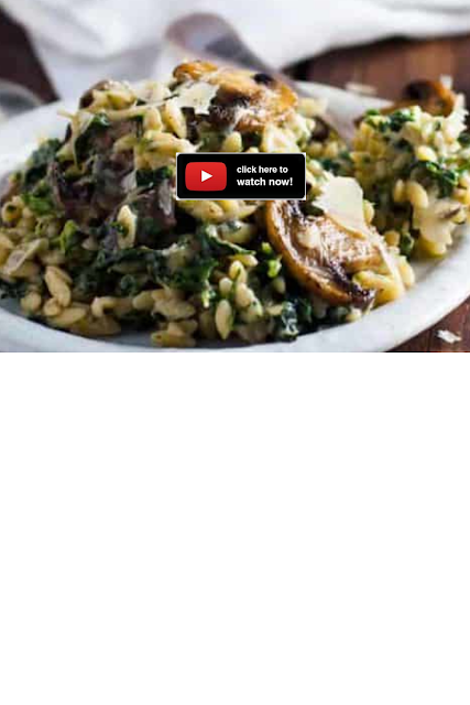 creamy-mushroom-and-spinach-orzo-risoni-one-pot-vid