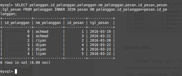 Membuat Dua Tabel Saling Berhubungan Dalam Satu Database 