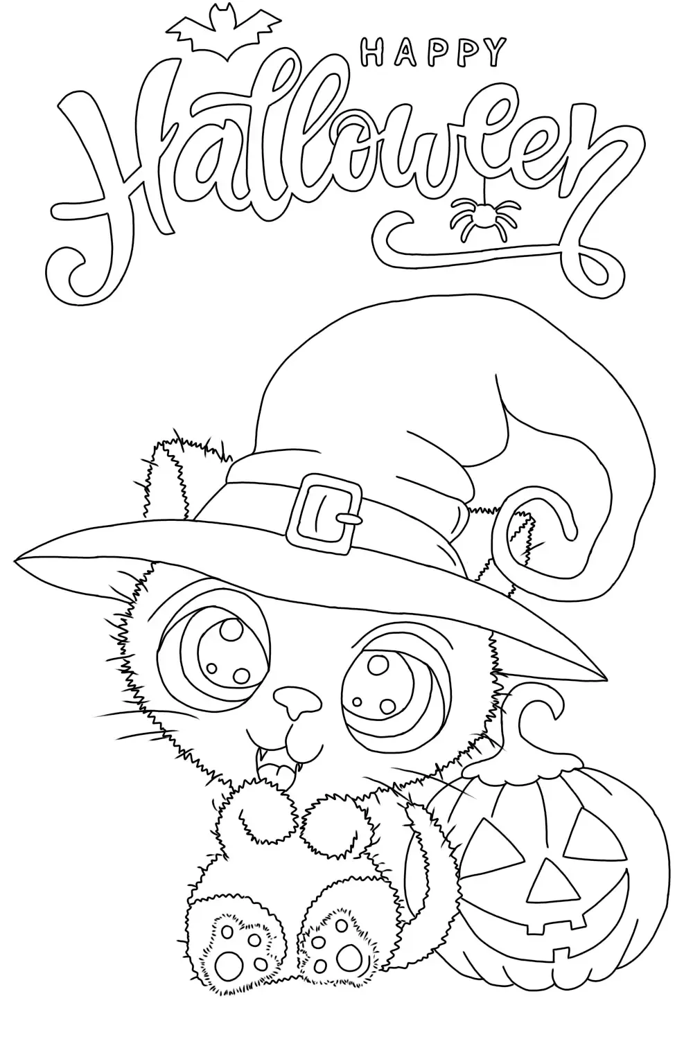 halloween cat coloring sheets