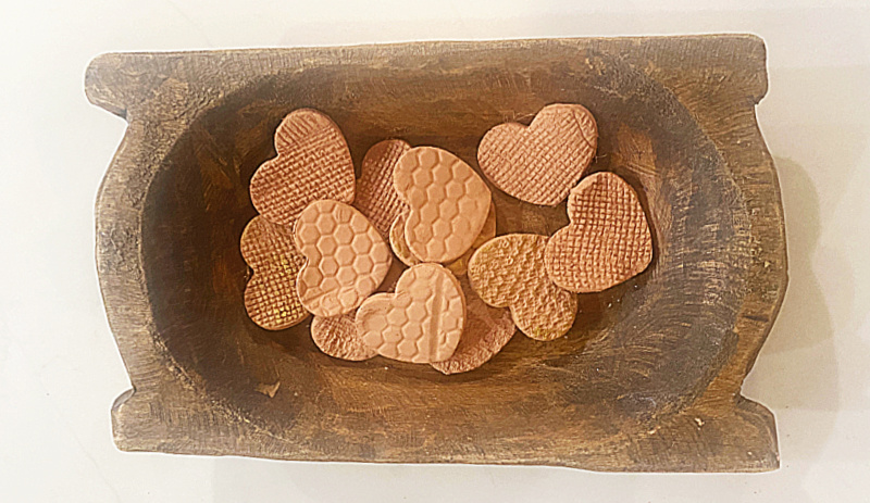 Textured Clay Heart Bowl Fillers