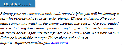 Tank Recon 3D (Lite) game review