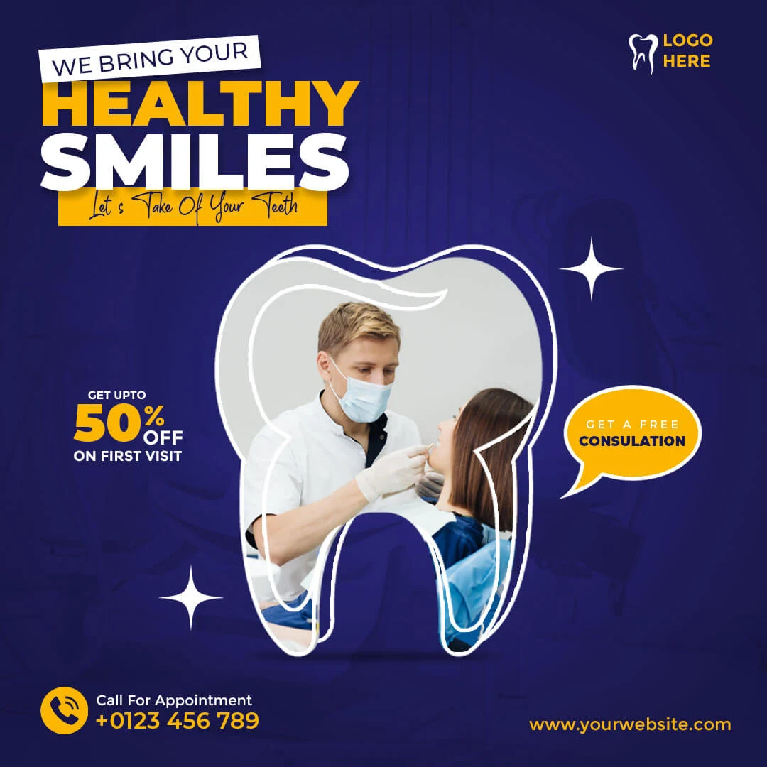 Facebook Post template For Dentist Clinic Design