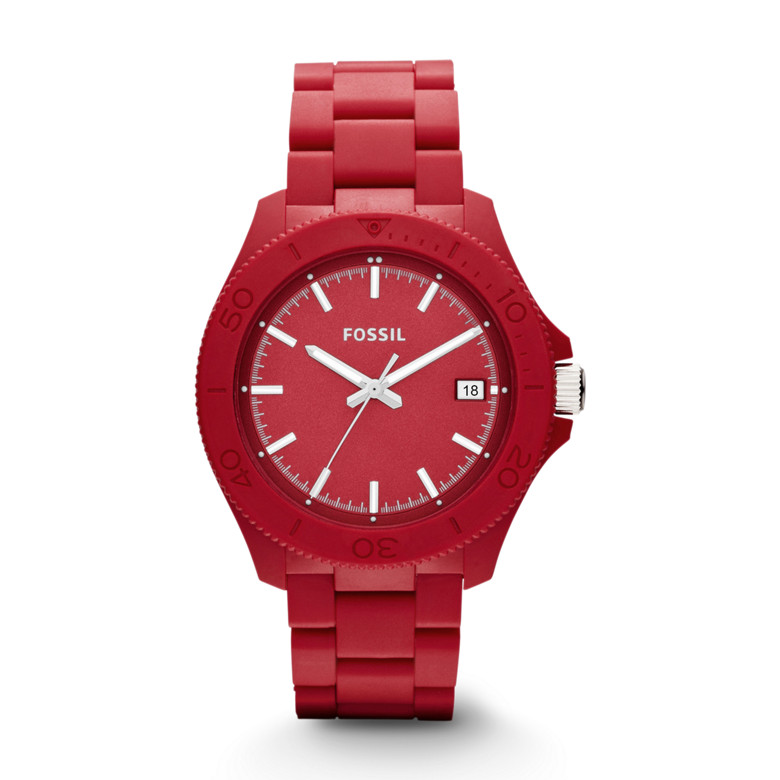 Fossil Retro Traveler Resin Watch AM4450 - Red