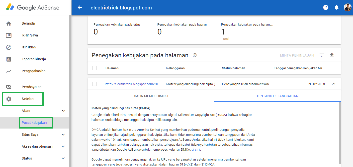 Adsense Mengatasi Pelanggaran Tingkat Laman Dan ID Penayang ADS TXT