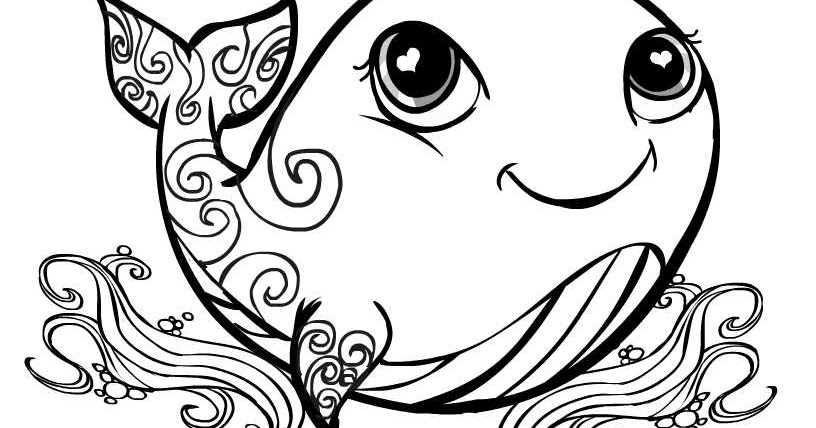 Download Creative Cuties: Whale Coloring page