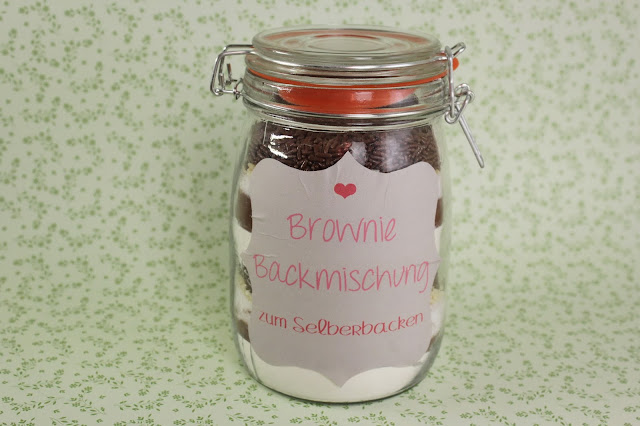 backmischung selber machen, brownie backmischung selber machen, backmischung verschenken, backmischung zum verschenken