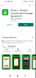 Cara Instal zFont