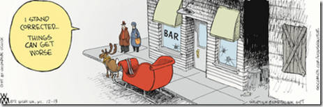 santa in bar