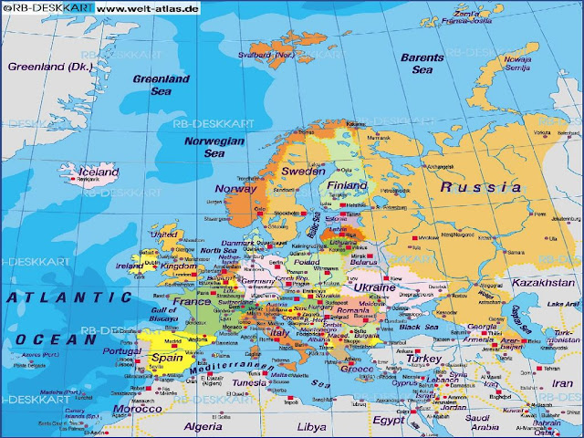 Show Map Of Europe With All Countries 