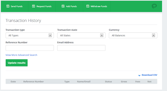 Payza Transaction History