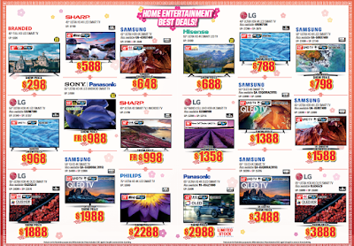 Source: Singapore Expo CNY Fair. Part of the brochure showing offers for home entertainment. 