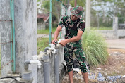 Satgas TMMD Ke-123 Pasang Mesin Pompa Air untuk Fasilitas Wudhu di Gampong Meunasah Baroh